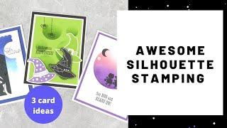 Gorgeous Handmade Cards with Silhouette Scene Stamping & Having a High Schooler