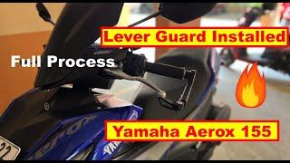 Lever Guard Installed on Yamaha Aerox 155  How to install Lever Guard on Scooter  India