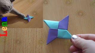 𝗞𝗿𝗲𝗮𝘁𝗶v 𝗺𝗶𝘁 𝗟𝗲𝗻𝗮 Origami Stern aus Papier basteln mit Lena  How To Make a Paper Ninja Star Shuriken