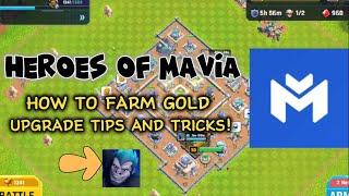 Heroes of Mavia  how to farm gold for upgrade