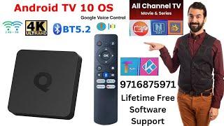 Q1 Android Smart TV Converter Box To Make TV Smart. Live TV Channels Movies Web Series Lifetime Free