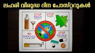 Lahari virudha dinam poster  Lahari virudha poster  drawing 2024  Anti drugs day poster 2024