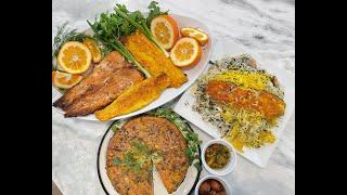 Persian Herb Rice with Fish Trout  Sabzi polo Mahi  Nowruz