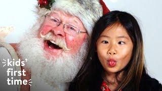 Kids Meet Santa for the First Time  Kids First Time  HiHo Kids