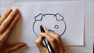 Cómo dibujar un Cerdito Dibuja Conmigo Dibujos de Animales