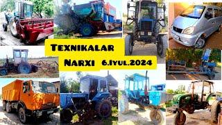 Texnikalar Narxi 6.Iyul.2024 Belarus Mtz Ttz-81 T28 Jatka Kombayin YENESE Xitoy Damas KAMAZ Gisht.