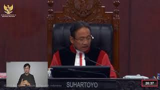 Sidang Pleno Pengucapan PutusanKetetapan PHPU Anggota DPR RI DPD RI DPRD Prov. DPRD Kab.Kota