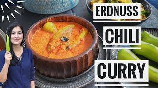 ERDNUSS-CHILI CURRY  - scharfe Soße für Biryani - MIRCHI SALAN - VEGAN - indische Gerichte