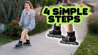 How to PARALLEL TURN on rollerblades  4 steps