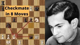 Amazing Calculation by Mikhail Tal @ 12 years  Checkmate in 8 Moves 