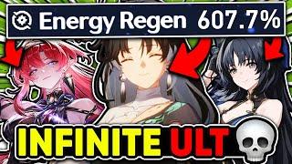 I gave 607.7% ENERGY REGEN to a Yinlin team and the enemies couldnt move. - Wuthering Waves
