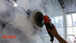 How to make marble walls with your own hands