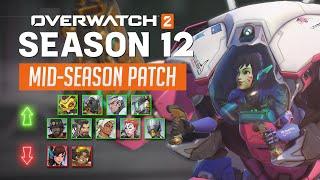 DVA & ARMOR Nerfs  Overwatch 2 - EVERY HERO CHANGE for Mid-Season 12