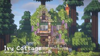 Minecraft aesthetic Speedbuild of Ivy Cottage 🪵 with CIT resource pack 1.20.1 ౨ৎ ˖ ࣪⊹