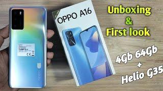 Oppo A16 Unboxing & First look  Space Silver  64Gb 4Gb & Helio G35 