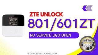 How To Unlock ZTE 801ZT & 601ZT  Free Unlock Files & Guide