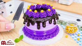 So Yummy Miniature Purple Cake Decorating Ideas  ASMR Cooking Mini Food