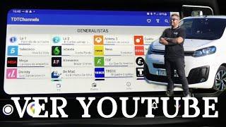 YOUTUBE en ANDROID AUTO SIN root Como VER youtube en PANTALLA de COCHEMirror link o modo espejo