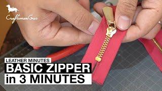 Leather Minutes Zipper In 3 Mins