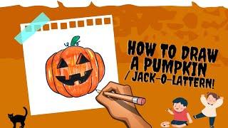 HOW TO DRAW A PUMPKIN JACK-O´-LATTERN Halloween Crafts for kids 
