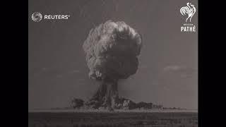 AUSTRALIA NUCLEAR TESTS TAKE PLACE IN SOUTH AUSTRALIA DESERT 1957