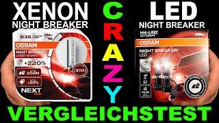  OSRAM Night Breaker LED vs XENON Night Breaker LASER Next Gen Vergleichstest Comparison CRAZY