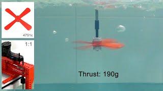 Lego Propellers in Water worst to best