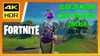 GLIDE 20 METERS WHILE HOLDING A CHICKEN - FORTNITE QUESTS  FORTNITE CHALLENGES  SEASON 7 WEEK 3 4K