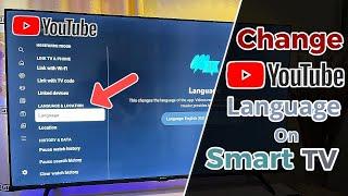 How to Change Language on YouTube on TV  Change YouTube Language on Smart TV