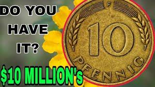 TOP 10 ULTRA GERMANY 10 PFENNIG RARE GERMANY PFENNIG COINS WORTH A LOT OF MONEY -COINS WORTH MONEY