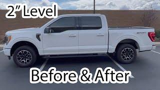 2 level -  2021 F150 - Before and After