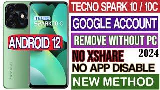 Tecno spark 10c kl5k frp bypass android 12  tecno spark 10c frp bypass new method  ch mobile zone