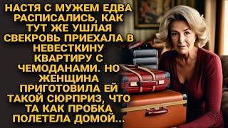 Свекровь заявилась с чемоданами в невесткину квартиру но та не стерпела...