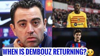 WHAT? SHOCKING NEWS ON DEMBELE INJURY U WONT BELIEVE THIS Xavi FURIOUS After LaLiga Hindrance