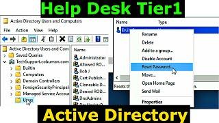 Help Desk Tier1 Active Directory User Account Unlock and reset password