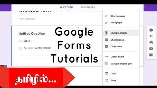 Google Forms  Beginner to Advance Level Tutorial Guide  Tamil  2021