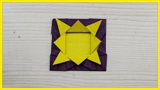 How To Make A Paper Twin Color Photo Frame - Origami Twin Color Photo Frame - Paper Activity