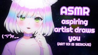 ASMR drawing you for class ️ sketching sounds️  chatty roleplay 3DIObinaural