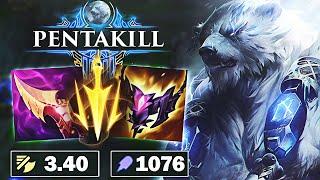 Volibear but I went Full AP and get a Double Pentakill with my Lightning Claws 3.4 Attack Speed