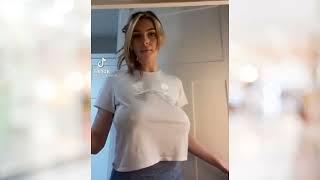 Beautiful Busty Braless Babe -No Bra TikTok Challenge #shorts #trending #tiktok