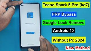 Tecno Spark 5 Pro Frp Bypass Andriod 10  GmailGoogle Lock Remove Tecno Spark 5 Pro Without Pc 2024