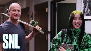 Woody Harrelson Welcomes Billie Eilish on Her First Day at SNL