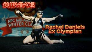 IFBB OLYMPIAN RACHEL DANIELS “The Real Lois Lane” guest posing - Survivor 2WEI