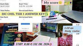 MY SSC CHSL RAW SCOREFULL DAY STUDY VLOG ⏳SSC CGL 2024 #ssccgl2024 #studywithme #dreamcgl