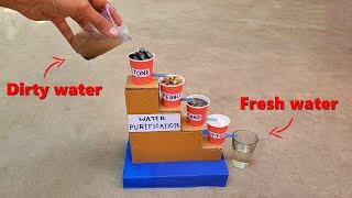 Water purification working model  Easy science project 2024