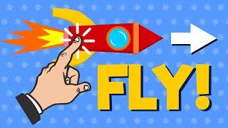 Move Game Object Clicking It  2D Unity Software Simple Tutorial  Rocket Flies