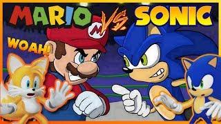Sonic and Tails REACT to Mario Vs Sonic - Cartoon Beatbox Battles