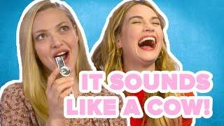 Mamma Mia 2s Amanda Seyfried & Lily James Play ABBA Songs On A Kazoo  Most Impossible Quiz