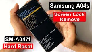 Samsung Galaxy A04s Hard Reset  Samsung Galaxy A04s A047f Screen Lock Remove And Password Unlock