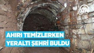 Ahırı temizlerken yeraltı şehri buldu